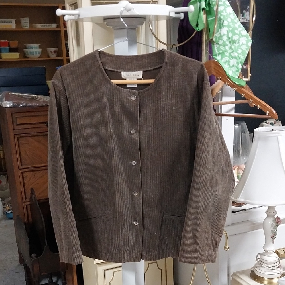Vtg Jones New York Brown Corduroy Women's Jacket